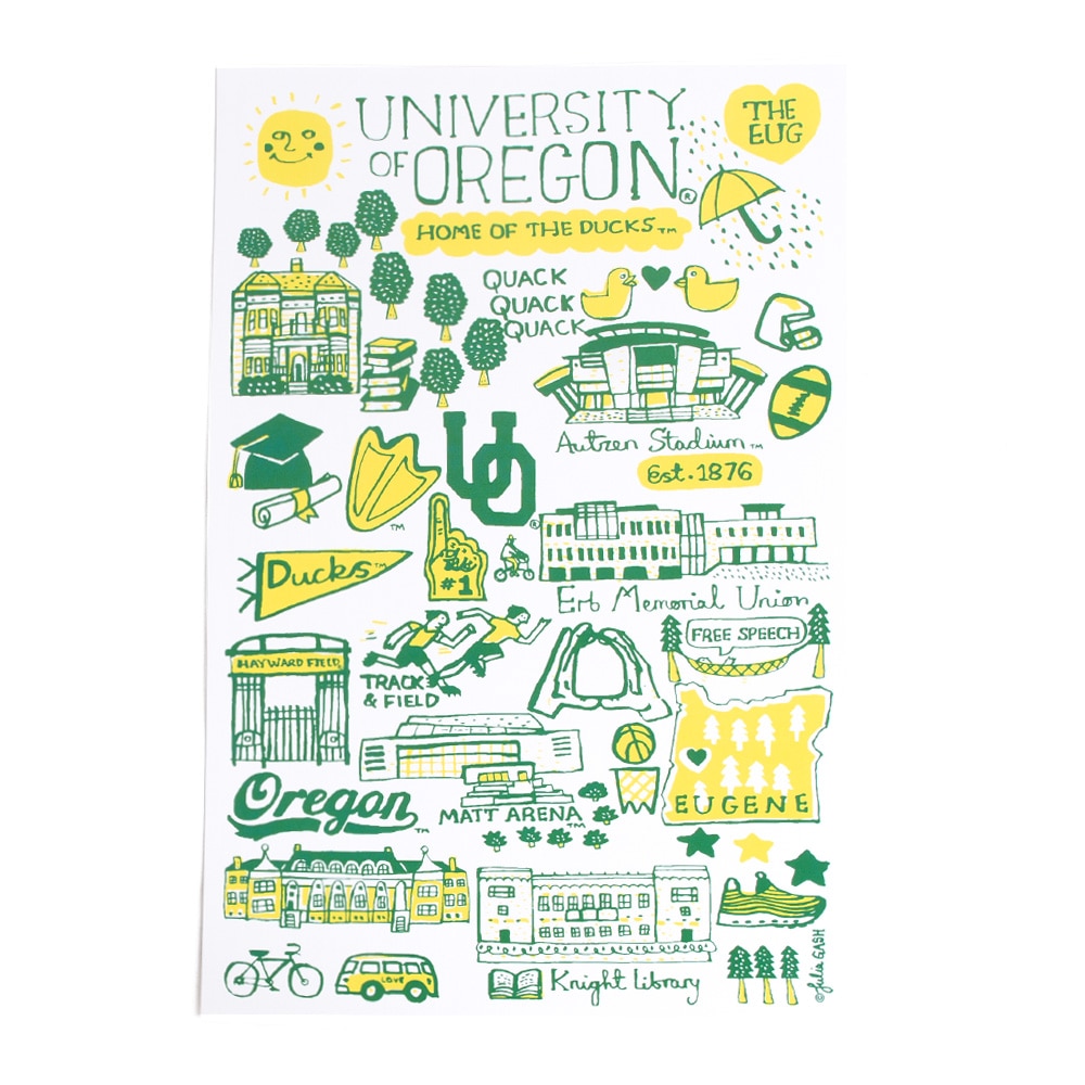 Interlocking UO, Neil, White, Wall Art & Clocks, Home & Auto, 12"x18", Julia Gash, Poster, 833779